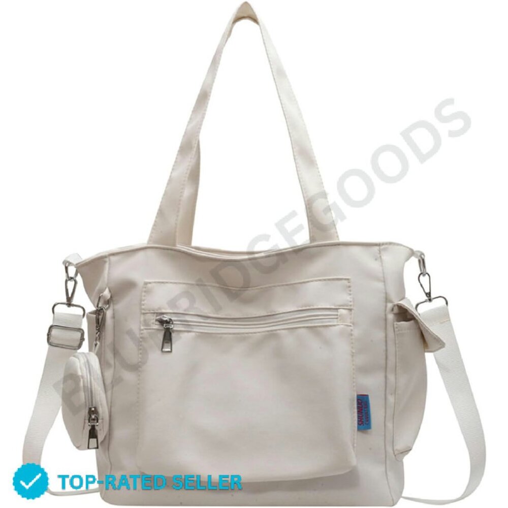 Brand New Extolove Tote Cream Denim Handbag